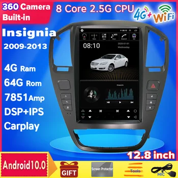 12.8 inç Büyük ekran Opel Insignia 2009-2013 için Android Tesla tarzı ARABA Radyo GPS Multimedya Navigasyon oynatıcı Carplay hiçbir DVD