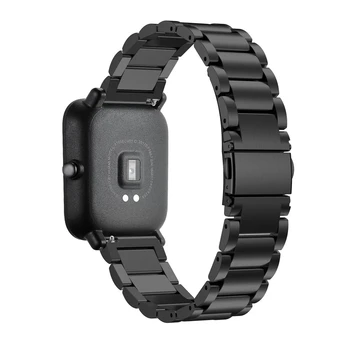 Kayış Xiaomi Huami Amazfit Bip BIT Lite Gençlik / Amazfit GTS Paslanmaz Çelik smartwatch bilezik Bilek 20MM Çelik Kordonlu Saat