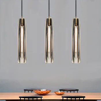 Postmodern lüks Saf Kristal Kolye lamba Kapalı oturma odası yemek odası bar sayacı yatak odası başucu asılı lamba E14