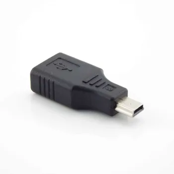 Evrensel USB 2.0 A Mini B 5-Pin Dişi Erkek Adaptör Mini Tip-A B Jack Splitter Bilgisayar PC için Akıllı Telefon OTG Dönüştürücü a