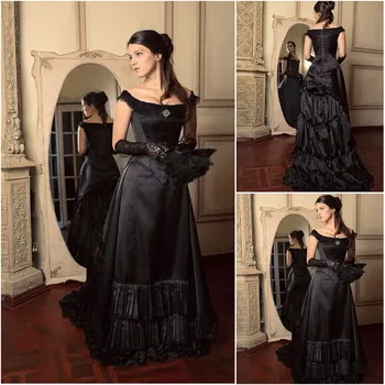 SC-490 Victoria Gotik / Vintage Elbise Cadılar Bayramı Tiyatro elbise Custom made