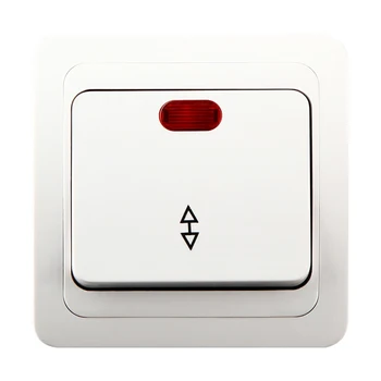 AB standart 1 Gang 2Way anahtarı ile ışık ABS paneli AB standart düğme anahtarı Rusya ile ışık anahtarı 2Way anahtarı
