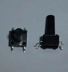 Ücretsiz kargo 6 * 6 * 12mm SMD mikro anahtarı bacaklar yüksek sıcaklık dokunmatik bir düğme 6X6X12MM