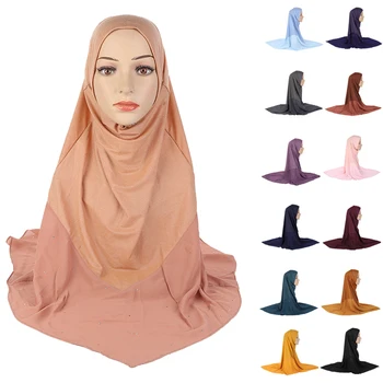 2020 Moda Kadın Müslüman Başörtüsü islami başörtüsü Eşarp Şal ve Sarar Hazır Giyim Hicap İslam Baş Boyun Kapak Şapkalar