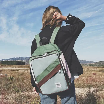Moda Sırt Çantası Kadın Okul genç kızlar için sırt çantası Büyük Kapasiteli keten sırt çantası Unisex Öğrenci Schoolbag seyahat Çantası