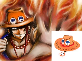 Anime Şapka Cosplay Şapka Portgas D Ace Kovboy Şapkası Hediyelik Eşya Korsanlar Kapaklar Kemikleri Kafatası Oyuncaklar Prop