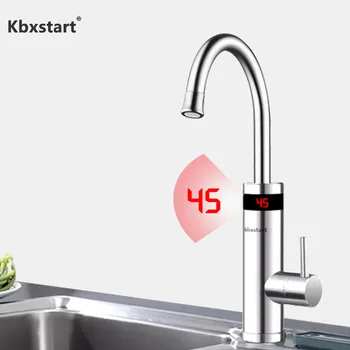 Kbxstart elektrikli mutfak su ısıtıcı musluk anında sıcak su musluk soğuk ısıtma musluk Tankless anlık su ısıtıcı 220V