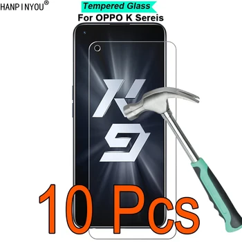 OPPO Için 10 Adet/grup K10 K9 K9s K9x Pro 5G K7x Yeni 9 H Sertlik 2.5 D Sertleştirilmiş Temperli Cam Filmi Ekran Koruyucu Güvenlik