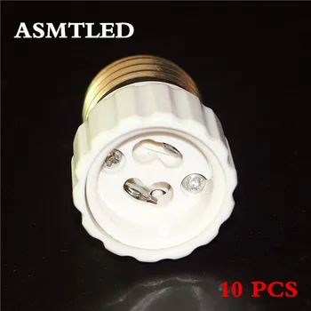 ASMTLED 10 Adet GU10 to E27 Taban led ışık Lamba Tabanı Ampuller Adaptörü Adaptörü Soket Dönüştürücü Fiş Genişletici