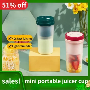 Taşınabilir meyve sıkacağı bardağı yiyecek mikseri USB Şarj Edilebilir Kablosuz Meyve Smoothie Milk Shake Blender 4 kesici meyve suyu sıkacağı Makinesi