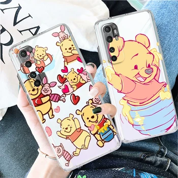 Disney Winnie the Pooh telefon kılıfı İçin Xiaomi Mi 12S 12X 12 11 11T 11i 10T 10 Pro Lite Ultra 5G 9T 9SE 8 Şeffaf Kapak