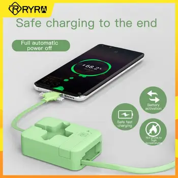 RYRA 3 İn 1 Şarj Kablosu Mikro USB C Tipi Kablo İle Geri Çekilebilir Telefon Tutucu Taşınabilir şarj Kablosu iPhone 12 11 Xiaomi