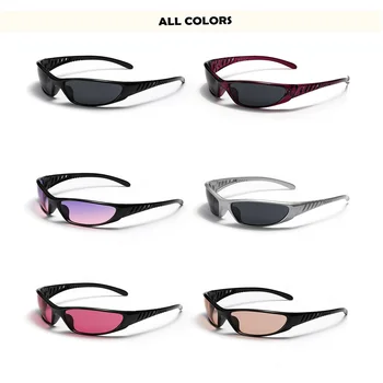 2023 Yeni Kadın Güneş Gözlüğü Popüler Retro Punk Bisiklet Moda güneş gözlüğü Erkek Shades Gözlüğü Açık Uv400 Renkli Gözlük
