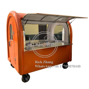 KN-220E Sosisli sandviç ve dondurma kullanımı için 4 Smll Tekerlekli Mobil El İtme Arabaları