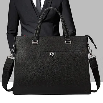 Erkek Evrak Çantası İş omuzdan askili çanta PU deri postacı çantası Bilgisayar dizüstü bilgisayar çantası Çantası erkek Seyahat Çantaları Yatay erkek Çanta