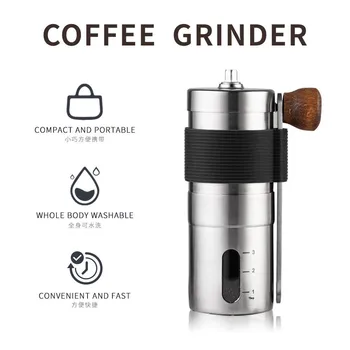Manuel Kahve Değirmeni Taşınabilir Çelik El Yapımı Baharat kahve çekirdeği Değirmenleri Değirmeni ayarlanabilir ölçekli Değirmenleri Kahve