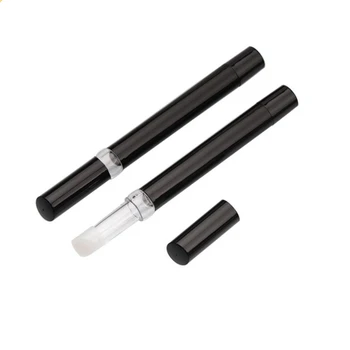 100pcs 3ml siyah boş Twist kalem kozmetik konteyner dudak parlatıcısı aplikatörler sıvı tüp