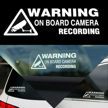 Uyarı Kurulu Kamera Kayıt Araba Pencere Kamyon vinil yapışkan Dekorasyon Araç Su Geçirmez Çıkartma Oto Dış Aksesuarları