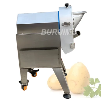 Ticari Sebze Dilimleme Makinesi Patates Parçalayıcı Turp Dilimleyici Çok Fonksiyonlu Kesici Salatalık Doğranmış Makinesi